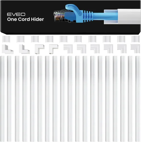 Miniatura 8 de EVEO Cord Hider - Cubierta de Cable de 300", Ocultador de Cable de Pared, Ocultador de Cable, Ocultadores de Alambre para TV en Pared. Gestión