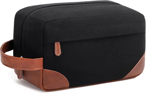 Miniatura 17 de Vorspack Neceser de viaje – Neceser colgante para hombre, resistente al agua, bolsa de afeitar de lona para viajes, Azul marino, M, Classic