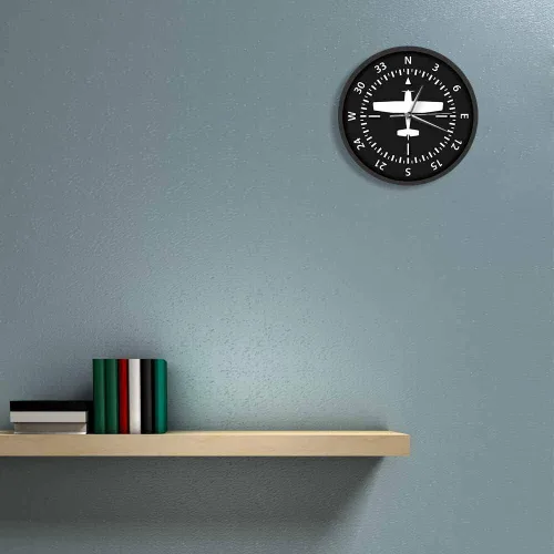 Miniatura 7 de Geek Alerts Aviación avión brújula vueltas pilotos reloj de pared a pilas instrumento de vuelo decorativo para el hogar reloj temático de avión