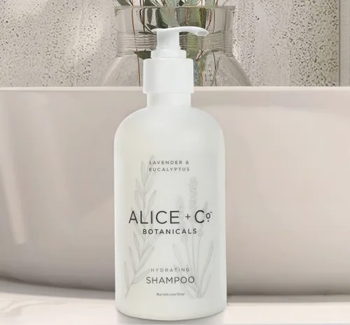 Miniatura 5 de Alice + Co. Champú y acondicionador Lavanda y eucalipto Fairfield by Marriott Amenidades de baño de hotel Botellas de 8.5 oz Set