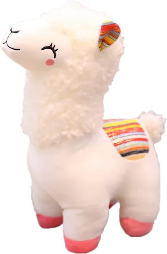 Miniatura 11 de Peluche de alpaca, lindos juguetes de peluche de alpaca, peluches esponjosos, regalo de peluche de llama para niños y amantes en Navidad, Marrón