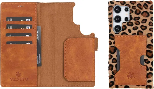 Miniatura 28 de Venito Florence - Funda de piel compatible con Samsung Galaxy S9, extra segura con bloqueo RFID, cartera desmontable para teléfono (gris decolorado)