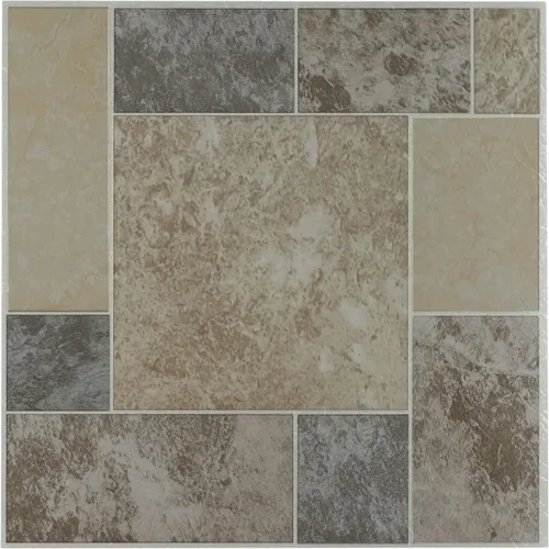 Achim Home Furnishings FTVGM32720 Nexus Azulejos de vinilo de 12 pulgadas, bloques de mármol, paquete de 20, mosaico beige antiguo, 30.5 cm x 30.5
