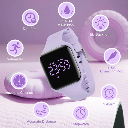 Miniatura 4 de BEN NEVIS Kids Watch, Digital Watch for Boys Girls, Sport Watch with Fitness Tracker, Alarm Clock, Stopwatch, No App and Waterproof, Watch for Kids