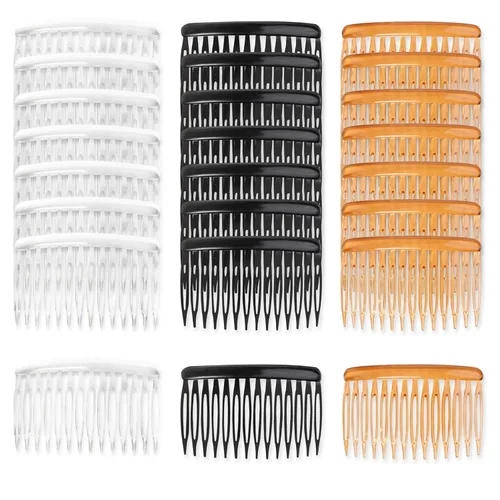 TaShow Peines laterales para el cabello para mujeres, cabello fino y fino, 14 dientes, peines decorativos para mujeres y niñas, velo de novia