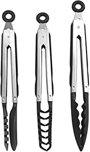 Miniatura 5 de Farberware Juego de 2 pinzas clásicas con punta de nailon, color negro
