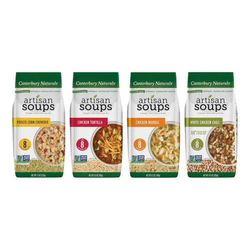 Miniatura 19 de Canterbury Naturals Mezcla de sopa artesanal, mezcla de sopa de fideos con pollo, sin OMG, hace 8 porciones, bolsa de 6.5 onzas (paquete de 3)