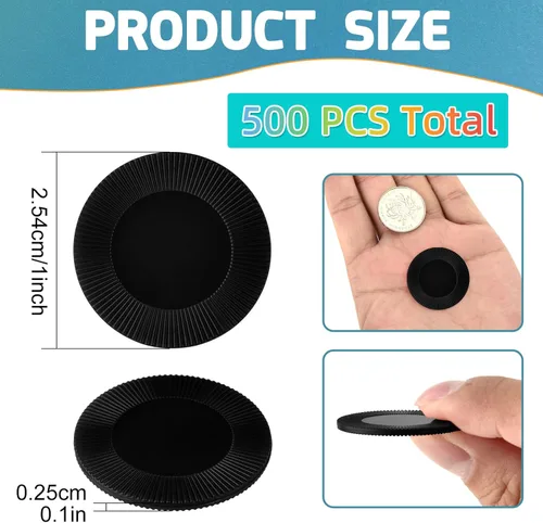 Miniatura 2 de Coopay 500 fichas de póquer de plástico, fichas de bingo de 1 pulgada, contadores de aprendizaje a granel, juego de cartas de póquer, marcadores