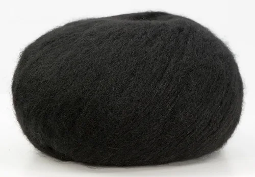 Miniatura 3 de Juego de 3 hilos de lana merino de alpaca bebé [426 yardas en total] negro, #4