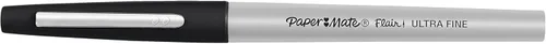 Miniatura 2 de Paper Mate Flair - Bolígrafos de punta de fieltro ultra fina (0.016 in), color negro, 12 unidades, perfectos para una escritura precisa y expresiva