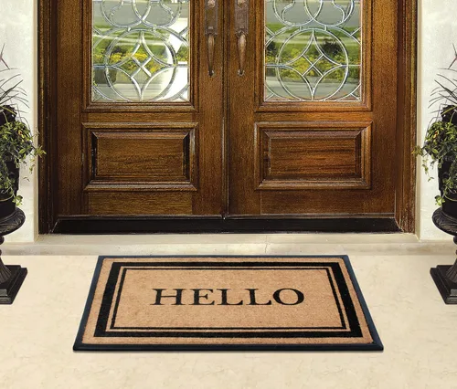 Miniatura 37 de A1HC Tapete para Puerta de Fibra de Coco Natural y Caucho, 30"x48" – Grueso, Duradero, Resistente, Anti-Desprendimiento, Resistente a