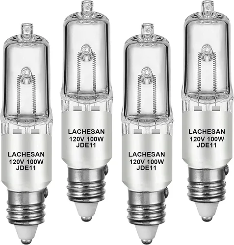 Miniatura 8 de JDE11 - Bombilla halógena E11 de 120 V, 50 W, E11, base de mini candelabro regulable T4 (bombilla LED E11 de reemplazo), 2700 K blanco cálido