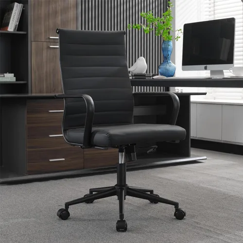 Miniatura 11 de Okeysen Silla de escritorio de oficina, sillas de sala de conferencias, silla giratoria ejecutiva ergonómica moderna, altura ajustable, silla