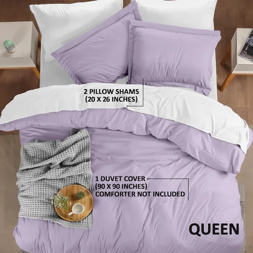 Miniatura 2 de Utopia Bedding Funda de edredón tamaño Queen – 1 funda de edredón con 2 fundas de almohada – Funda de edredón de 3 piezas con cierre de cremallera