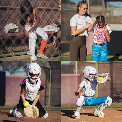 Miniatura 5 de Easton Jen Schro My Very First Youth Softball Catcher’s Set Helmet, Leg Guards & Chest Protector Included