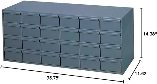 Miniatura 2 de Durham 007-95 gabinete de almacenamiento de acero en frío gris, 33-3/4 pulgadas de ancho x 14-3/8 pulgadas de altura x 11-5/8 pulgadas
