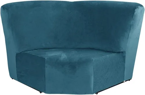 Miniatura 9 de Funda de terciopelo para sofá esquinero, 1 pieza adicional para asiento esquinero, protector para sofá reclinable en forma de L, decoración