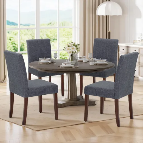Miniatura 23 de MALOL Upholstered Dining Chairs Set of 2, Fabric Dining Room Chairs, Modern Wooden Dining Chair, Kitchen Side Chairs, Farmhouse Dinner Chair with