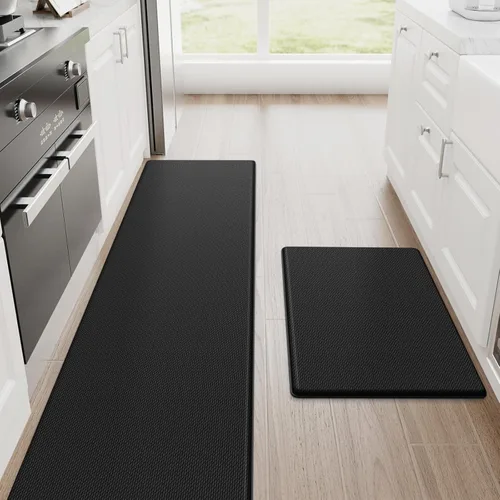Miniatura 64 de StepRite Tapetes de cocina, 2 tapetes acolchados, antifatiga, para piso, de escritorio, antideslizante, impermeables, oficina, alfombras de 17.3 x