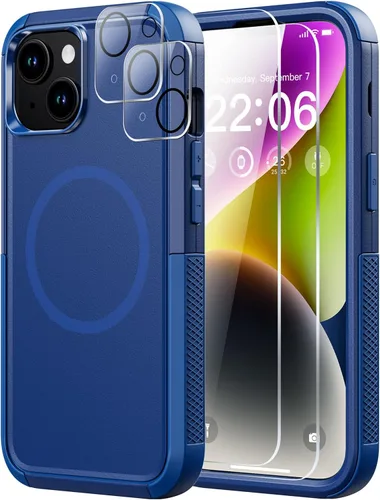 Miniatura 29 de Diverbox Funda para iPhone 13 [compatible con MagSafe] [con protector de pantalla] [a prueba de golpes] [a prueba de caídas] Funda de protección