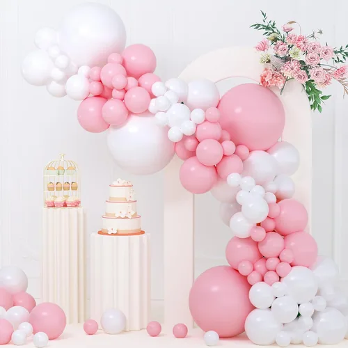 Miniatura 9 de Kit de arco de globos rojo brillante de 135 piezas de diferentes tamaños de 18, 12, 10 y 5 pulgadas, decoraciones de fiesta de color rojo para baby