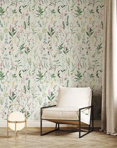 Miniatura 8 de JiffDiff Papel tapiz floral para despegar y pegar, papel de pared autoadhesivo para armarios del hogar, dormitorio, encimera de cocina, papel