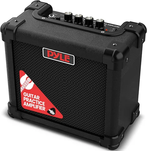 Miniatura 8 de Pyle Amplificador portátil de guitarra eléctrica, batería o pared, 10 vatios, mini amplificador de instrumento con altavoz de alta definición de 5