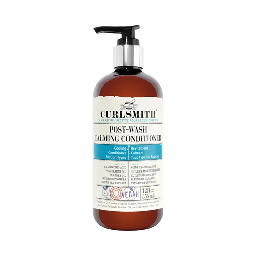 Curlsmith - Acondicionador calmante después del lavado - Acondicionador refrescante vegano para cualquier tipo de cabello, calmante para el cuero