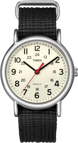 Miniatura 8 de Timex Weekender 38mm Unisex Analog Watch INDIGLO Backlight Adjustable Durable Nylon Fabric Slip Through Strap 24 Hour Time
