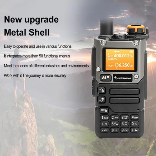 Miniatura 4 de Quansheng UV-K6 UV-K5 (8) Walkie Talkie 5W Airband Radio Tipo C Carga UHF VHF DTMF FM Radio bidireccional con función de alarma meteorológica NOAA