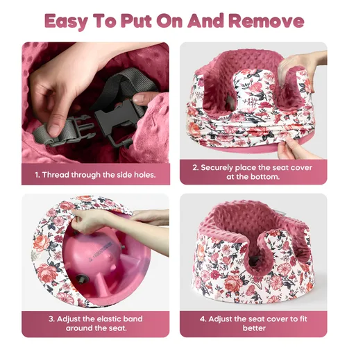 Miniatura 4 de Funda de asiento compatible con asiento Bumbo y Nuby, accesorios para asientos elevadores, funda suave y transpirable para bebé niña y niño, solo