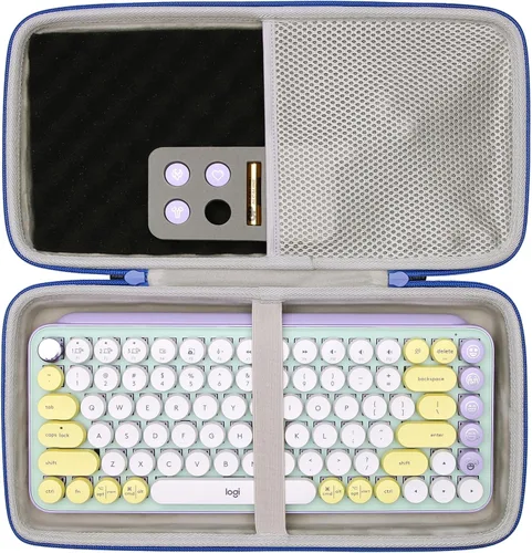 Miniatura 8 de LTGEM - Funda compatible con Logitech POP ICON Combo combo de teclado y mouse Bluetooth, bolsa de almacenamiento de viaje para oficina, color negro