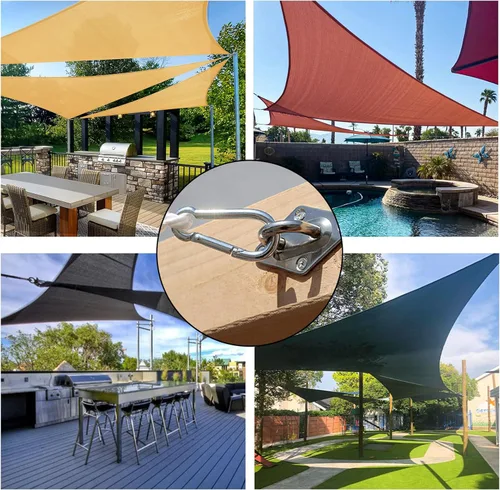 Miniatura 8 de Amagenix Kit de accesorios de vela para instalación de toldo triangular, 5 pulgadas, acero inoxidable de grado 304 para patio, jardín, al aire