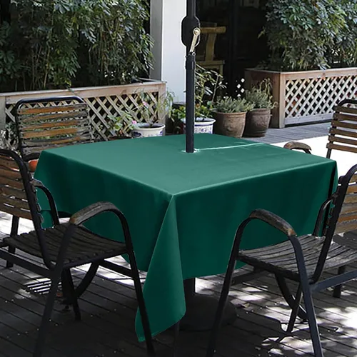 Miniatura 10 de Melaluxe - Mantel impermeable resistente a las manchas para exteriores con agujero para sombrillas y cremallera