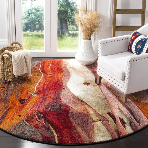 Miniatura 7 de SAFAVIEH Colección Glacier GLA126Q - Alfombra moderna de estilo abstracto, no desprende pelusa, para sala de estar, comedor, dormitorio, recibidor