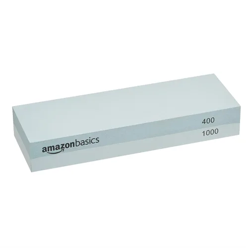 Miniatura 2 de Amazon Basics Piedra afiladora de cuchillos Whetstone de piedra húmeda de doble cara con piedras de grano 400/1000 y 3000/8000, piedra