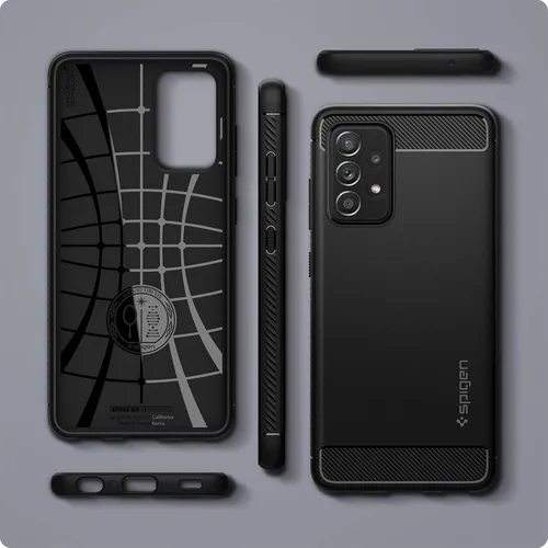 Miniatura 7 de Spigen Funda para Galaxy A52 5G, blindaje resistente [protección de grado militar] - negro mate