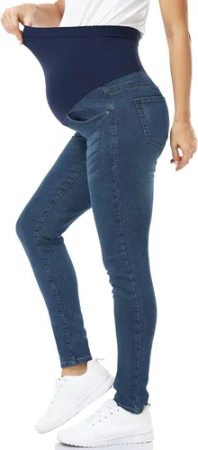 Miniatura 3 de POSHGLAM Pantalones de maternidad para mujer, pantalones de mezclilla ajustados sobre el vientre, cómodos pantalones elásticos para embarazo, S-XXL