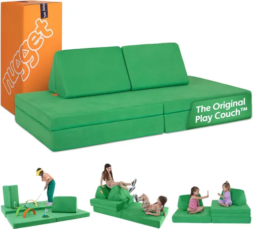 Miniatura 14 de Nugget - El sofá de juego original para niños - Sofá modular de espuma infantil para sala de juegos, imaginación y juego creativo de extremos Bambú