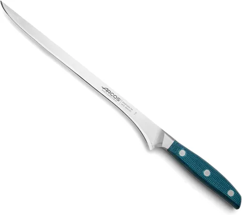 Miniatura 8 de Arcos Cuchillo de chef forjado de acero inoxidable tamaño 10 pulgadas. Mango profesional de micarta y borde especial de seda y hoja plateada 9.843