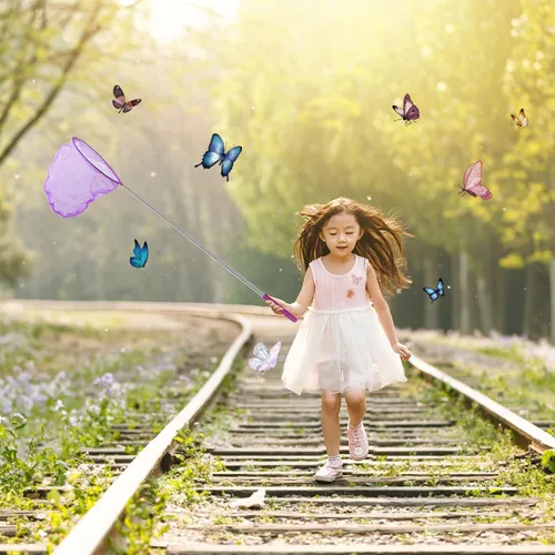 Miniatura 7 de Redes telescópicas de mariposa para niños, atrapadores de mariposas para niños, redes de captura de insectos, ideales para atrapar insectos