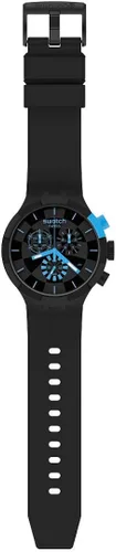 Miniatura 2 de Swatch Correa de silicona de cuarzo negro reloj casual 20 Modelo SB02B401 Negro