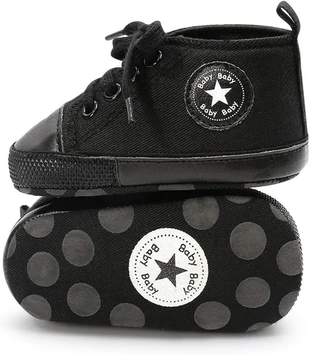 Miniatura 4 de KIDSUN zapatos deportivos altos hasta el tobillo para bebés, niños y niñas con suela antideslizante, suaves, para recién nacidos, zapatos