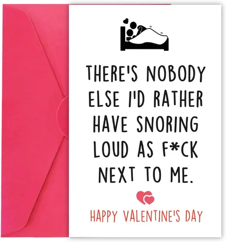 XXDJLP Regalo travieso del día de San Valentín para marido, tarjetas divertidas del día de San Valentín para novio, regalos románticos de Vday para