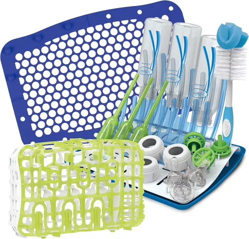 Miniatura 14 de Dr. Brown's Bolsa de silicona 100% para lavavajillas para biberones con tamaño ajustable para piezas pequeñas, pezones de biberón, accesorios