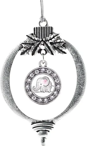 Miniatura 33 de Inspired Silver - Twin One - Adorno festivo de Navidad de plata - Adorno festivo de árbol de Navidad con dije de círculo y circonita cúbica