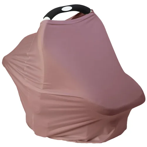 Miniatura 11 de Funda de asiento de automóvil transpirable para bebés, funda de lactancia de rayón suave multiusos para lactancia materna, toldo de asiento de Rosa