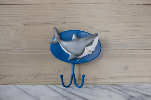 Miniatura 4 de Borders Unlimited Fish 'N Sharks - Gancho de pared para toallas, abrigo, bolsa de libros, multicolor