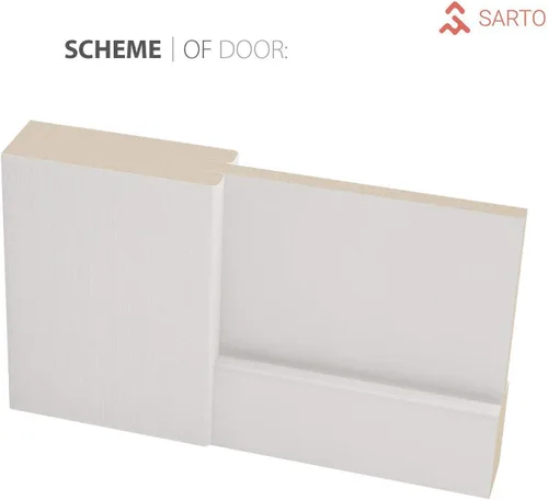 Miniatura 4 de SARTODOORS Puertas corredizas de derivación para armario de 36 x 80 pulgadas con herrajes Quadro 4111 ceniza blanca Juego de molduras de rieles