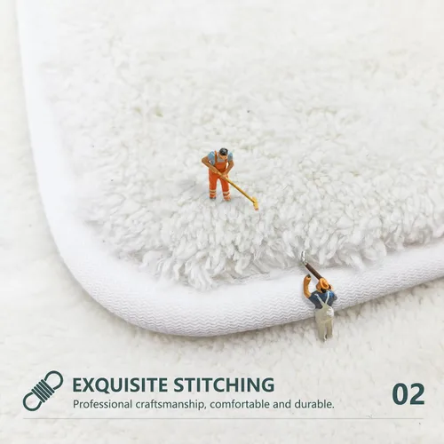 Miniatura 5 de APROPHIC Alfombras de baño bohemias de 17 x 24 pulgadas para decoración de baño, tapete de baño antideslizante de microfibra de felpa absorbente